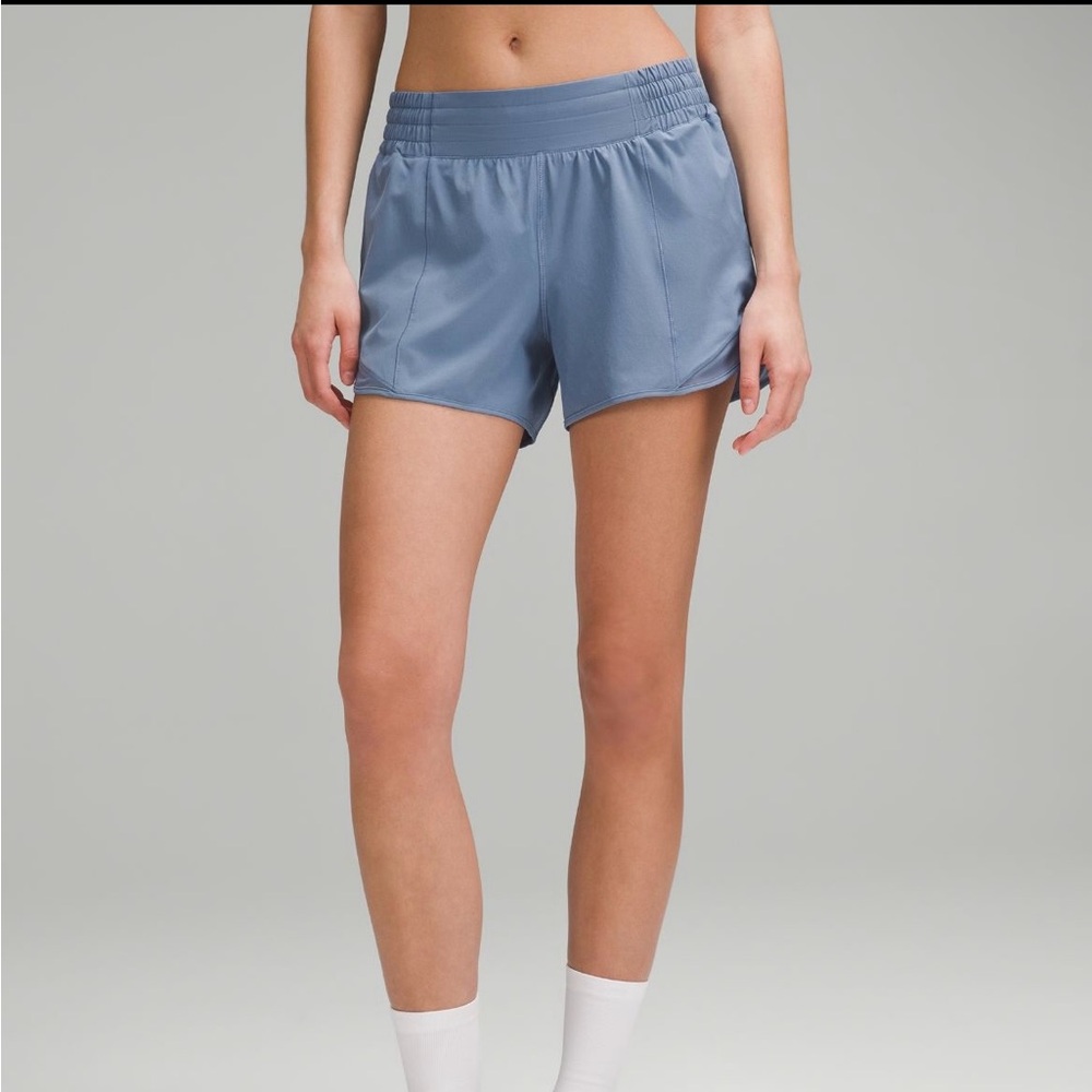 Lululemon Hotty Hot HR Short Lined 4 In Oasis Blue NWT
